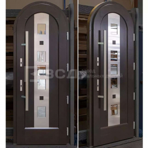 Нестандартная современная дверь МДФ с аркой  в гостиницу
